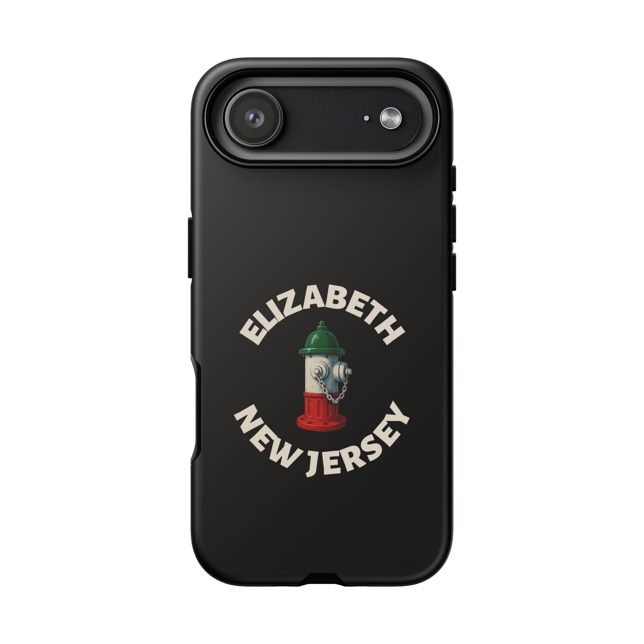 Elizabeth New Jersey Black Phone Case, Tough Cases for iPhone, Gift for Italians, Stylish Phone Cover, Unique Phone Accessory