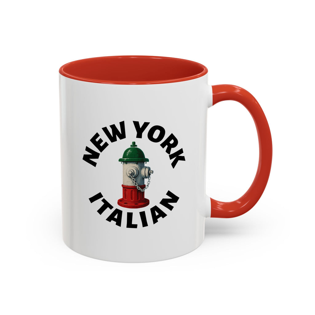 New York Coffee Mug with Fire Hydrant Design, Unique Gift for Italians, Fun Kitchen Decor