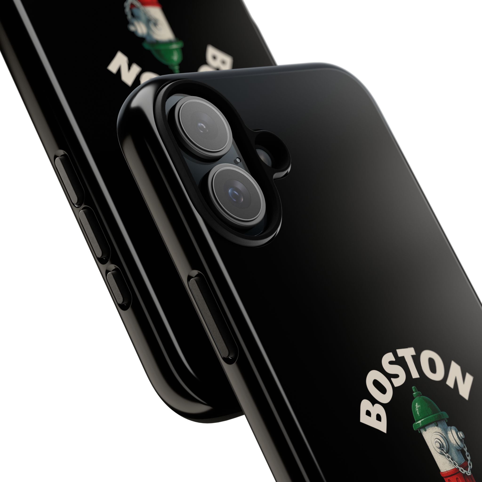 Boston Italian Black Phone Case, Tough Cases for iPhone, Gift for Italians, Stylish Phone Cover, Unique Phone Accessory