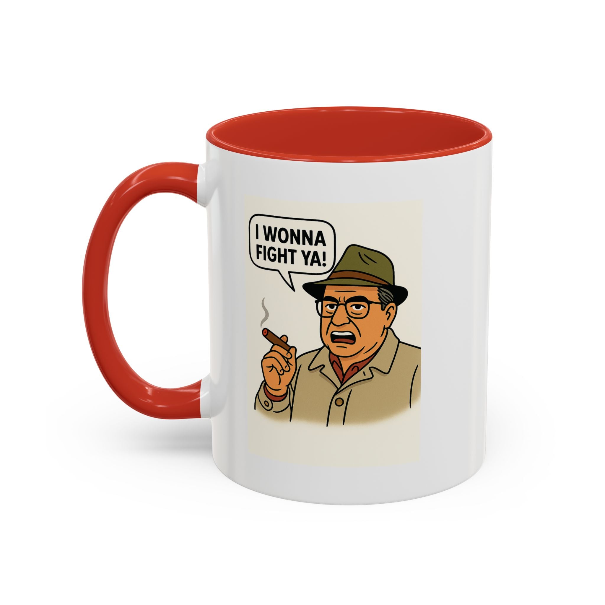 I Wanna Fight Ya! Coffee Mug, Unique Gift for Italians, Fun Kitchen Decor