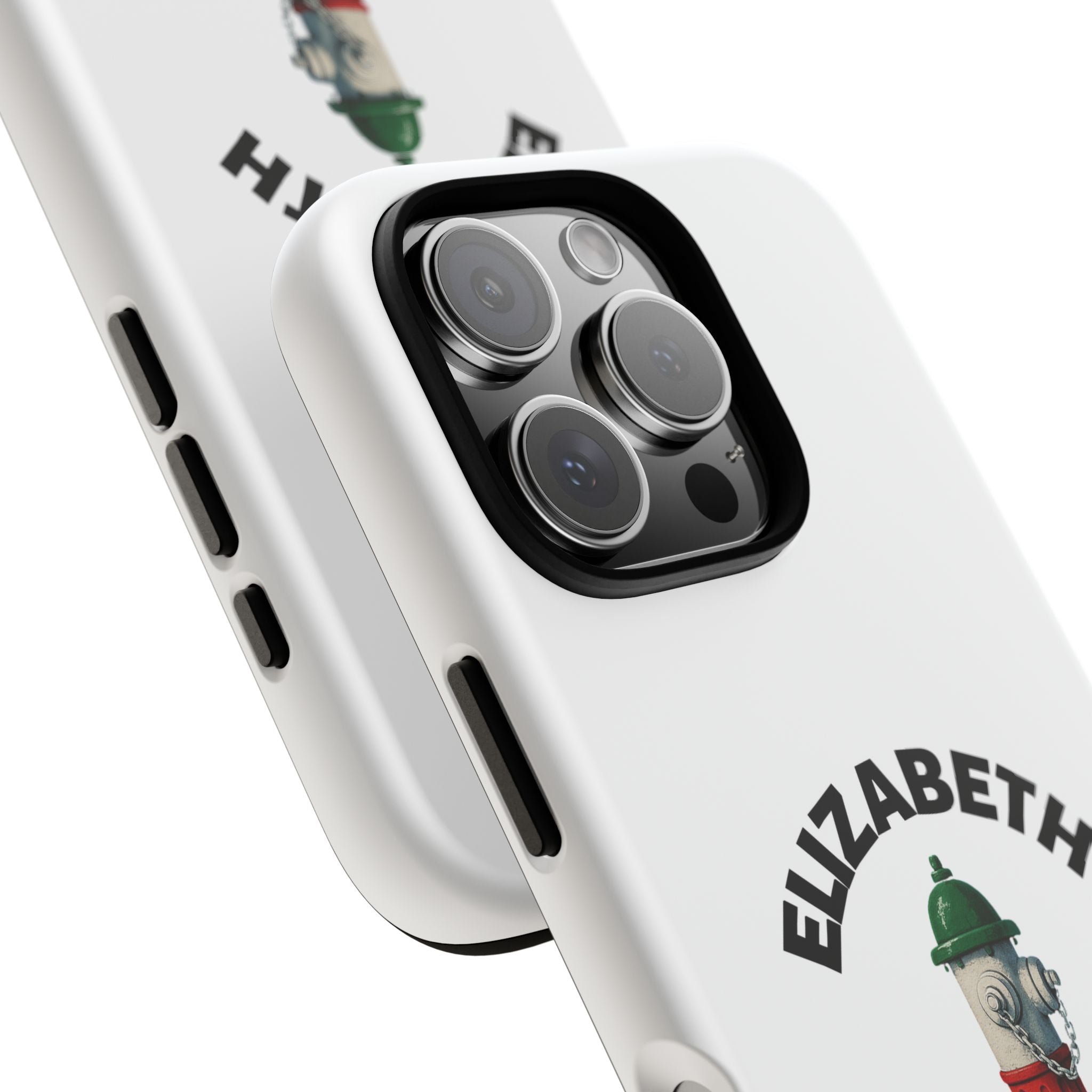 Elizabeth New Jersey White Phone Case, Urban Style Phone Cover, Tough Smartphone Case, Gift for Italian Heritage, Fun Streetwear Accessories