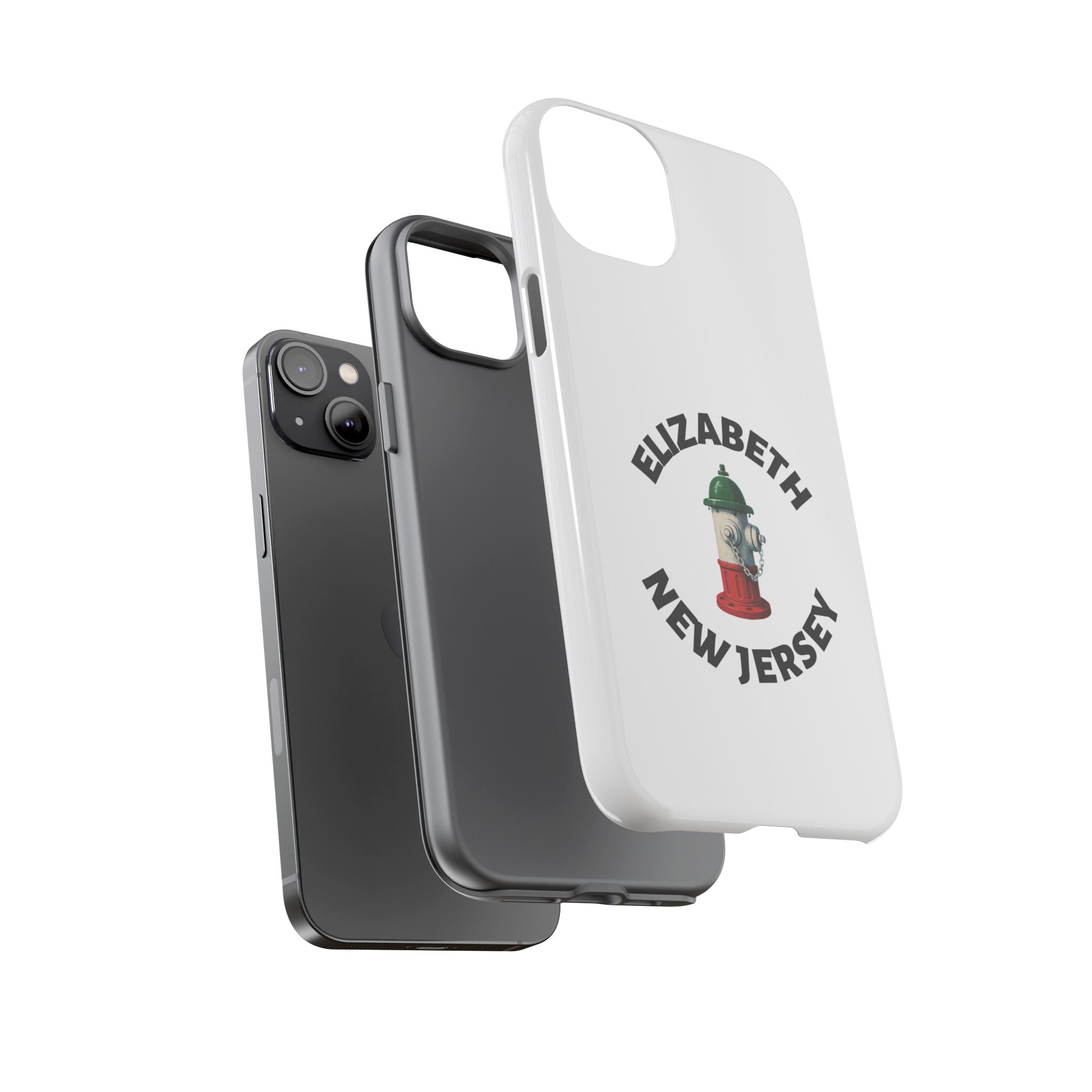 Elizabeth New Jersey White Phone Case, Urban Style Phone Cover, Tough Smartphone Case, Gift for Italian Heritage, Fun Streetwear Accessories