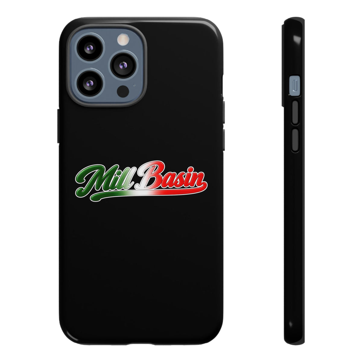 Mill Basin Black Phone Case, Tough Cases for iPhone, Gift for Italians, Stylish Phone Cover, Unique Phone Accessory