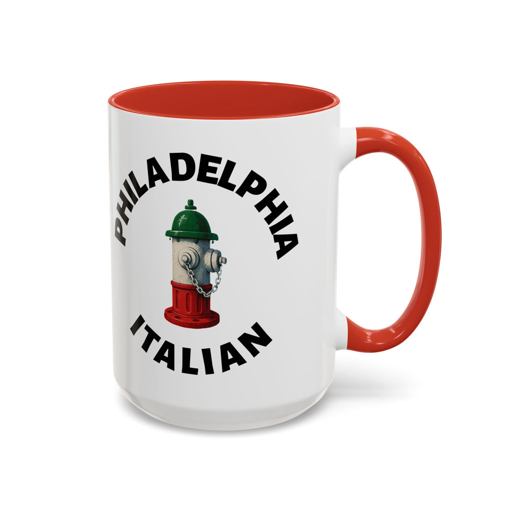 Philadelphia Coffee Mug with Fire Hydrant Design, Unique Gift for Italians, Fun Kitchen Decor