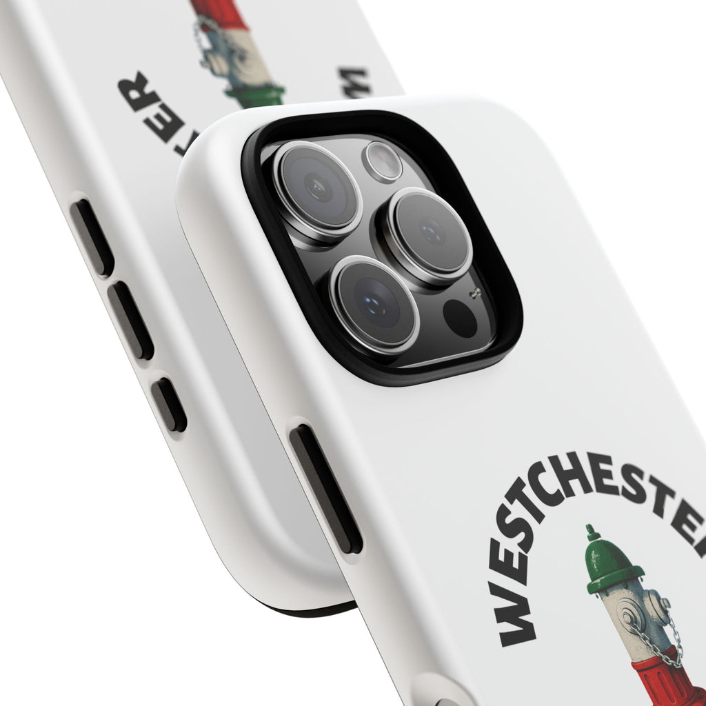 Westchester Italian White Phone Case, Urban Style Phone Cover, Tough Smartphone Case, Gift for Italian Heritage, Fun Streetwear Accessories