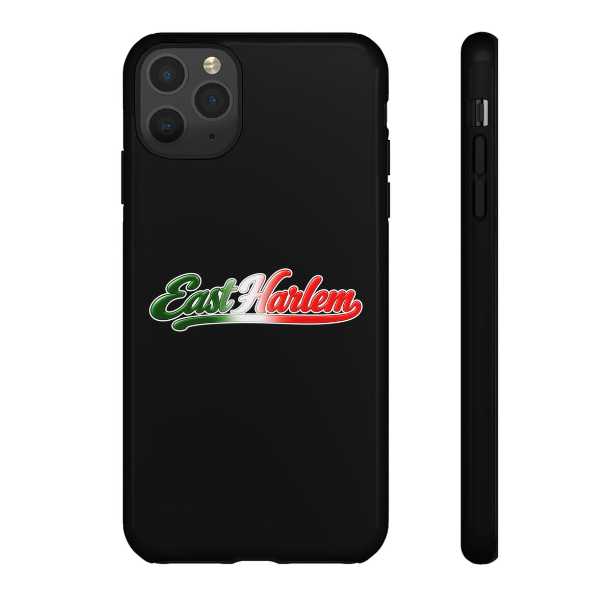 East Harlem Black Phone Case, Tough Cases for iPhone, Gift for Italians, Stylish Phone Cover, Unique Phone Accessory
