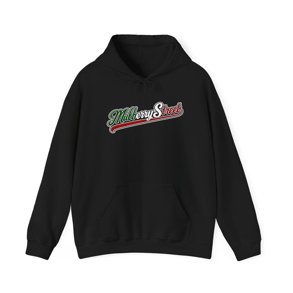 Mulberry Street Hoodie — Italian Flag Script Pullover