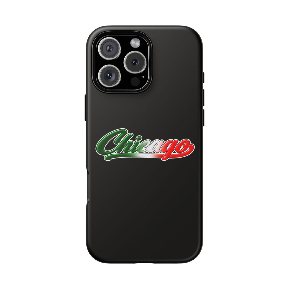 Chicago Black Phone Case, Tough Cases for iPhone, Gift for Italians, Stylish Phone Cover, Unique Phone Accessory