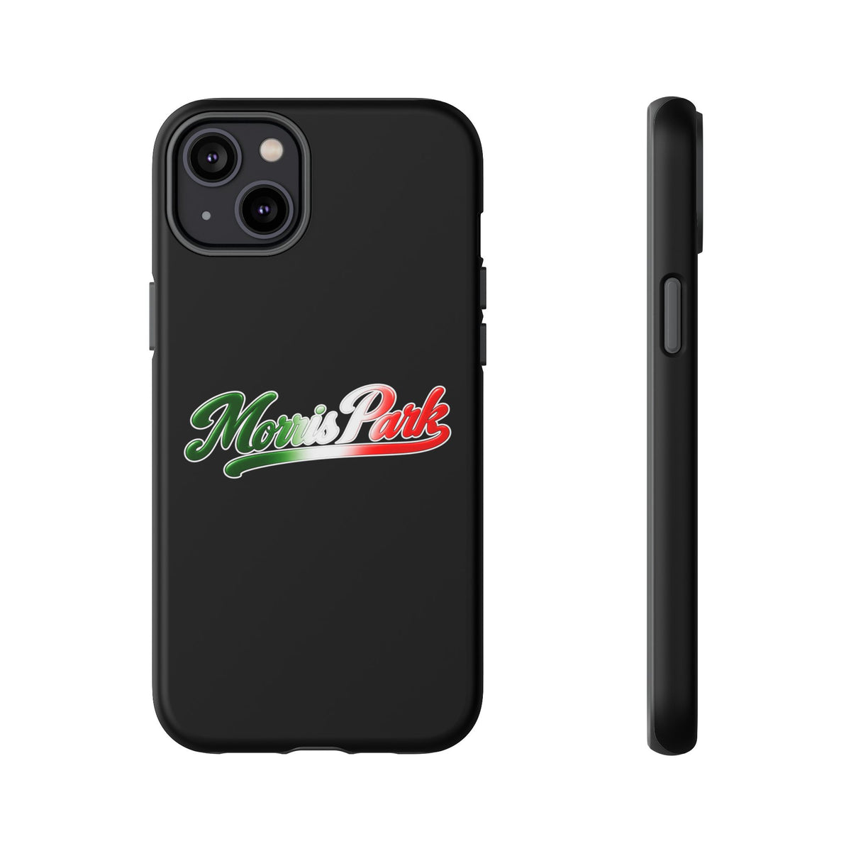 Morris Park Black Phone Case, Tough Cases for iPhone, Gift for Italians, Stylish Phone Cover, Unique Phone Accessory