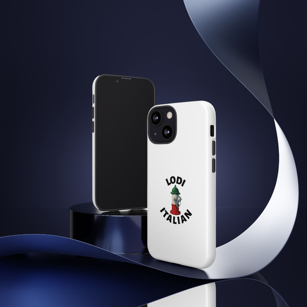 Lodi Italian White Phone Case, Urban Style Phone Cover, Tough Smartphone Case, Gift for Italian Heritage, Fun Streetwear Accessories
