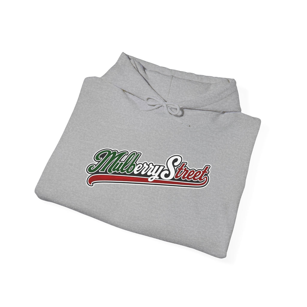 Mulberry Street Hoodie — Italian Flag Script Pullover