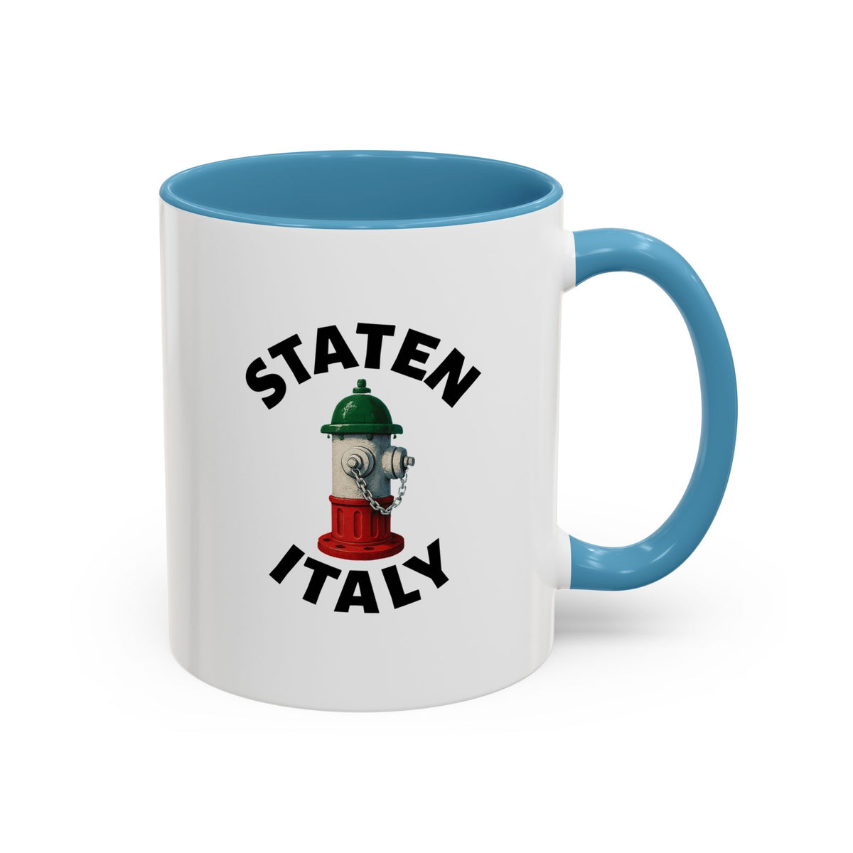 Staten Italy Coffee Mug with Fire Hydrant Design, Unique Gift for Italians, Fun Kitchen Decor