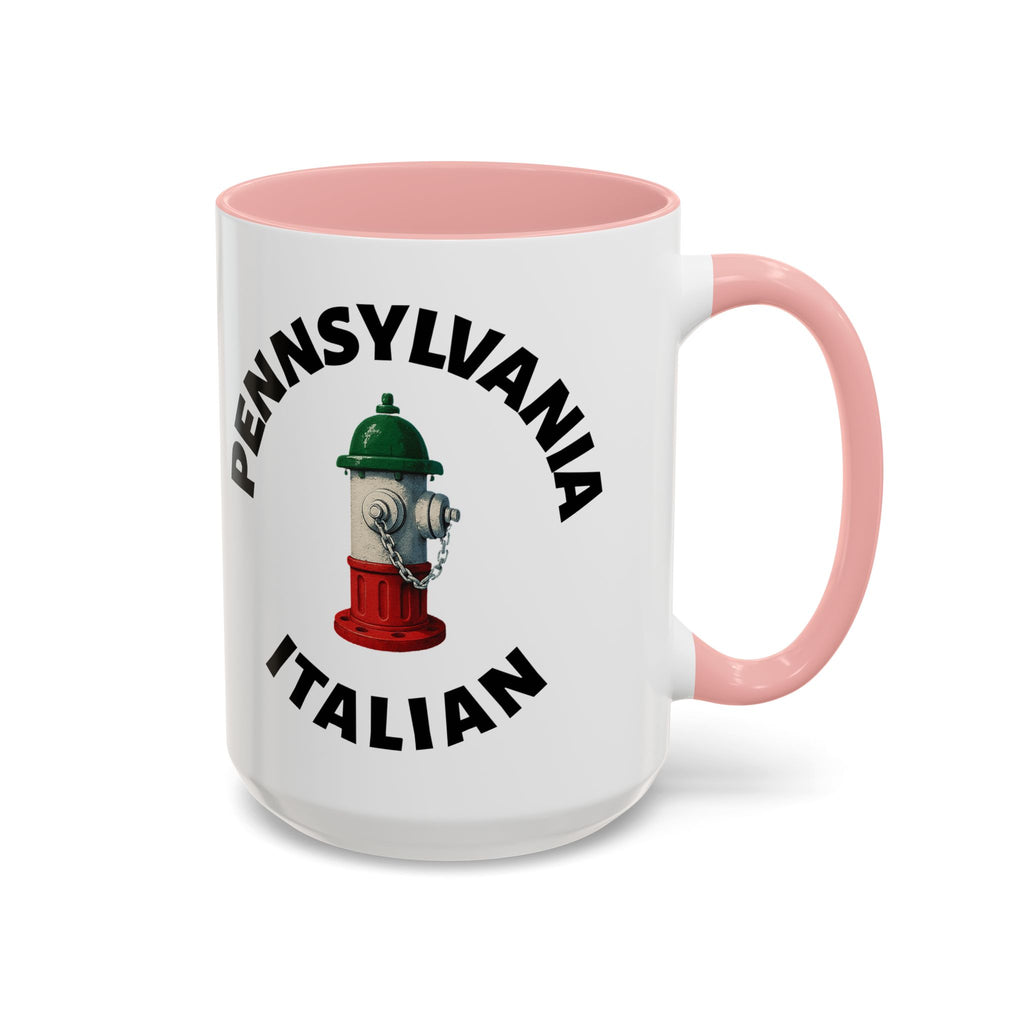 Pennsylvania Coffee Mug with Fire Hydrant Design, Unique Gift for Italians, Fun Kitchen Decor