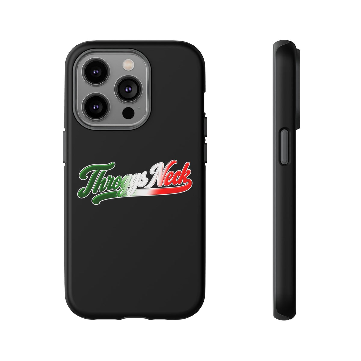 Throggs Neck Black Phone Case, Tough Cases for iPhone, Gift for Italians, Stylish Phone Cover, Unique Phone Accessory