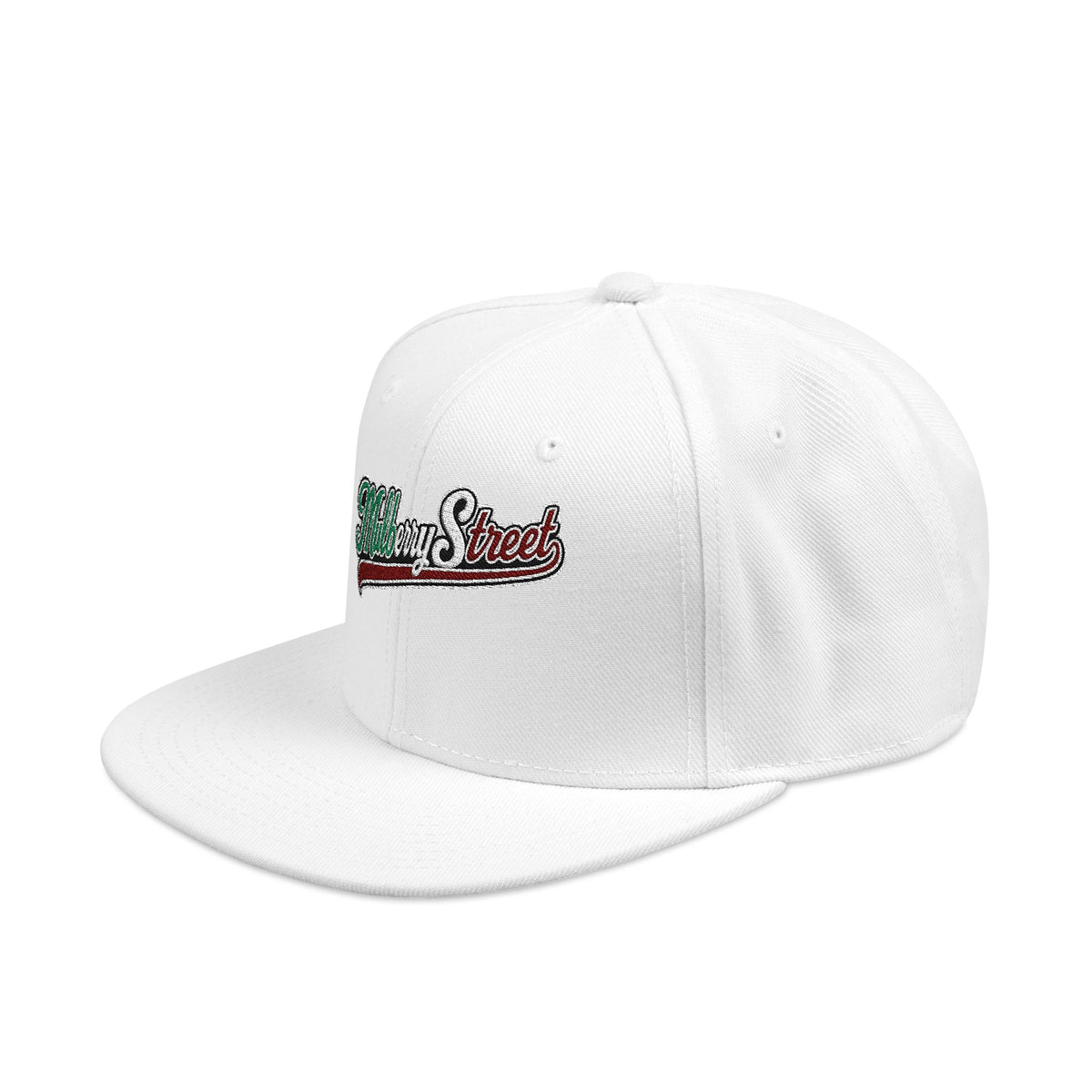 Mulberry Street Italian Embroidered Snapback Hat | Street Sign Patch Cap