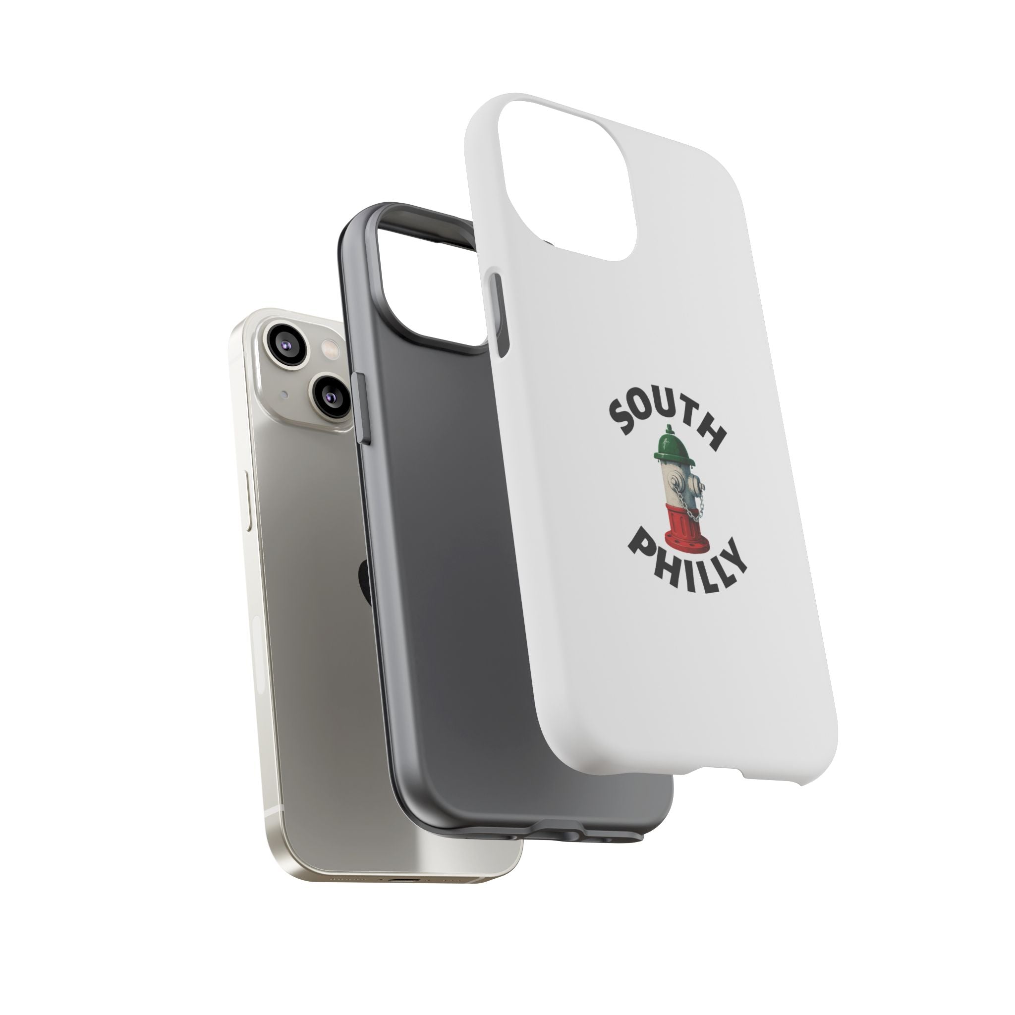 South Philly White Phone Case, Urban Style Phone Cover, Tough Smartphone Case, Gift for Italian Heritage, Fun Streetwear Accessories