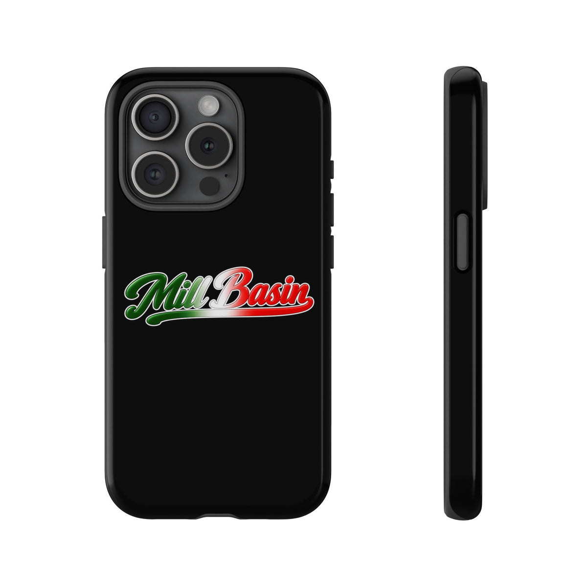 Mill Basin Black Phone Case, Tough Cases for iPhone, Gift for Italians, Stylish Phone Cover, Unique Phone Accessory