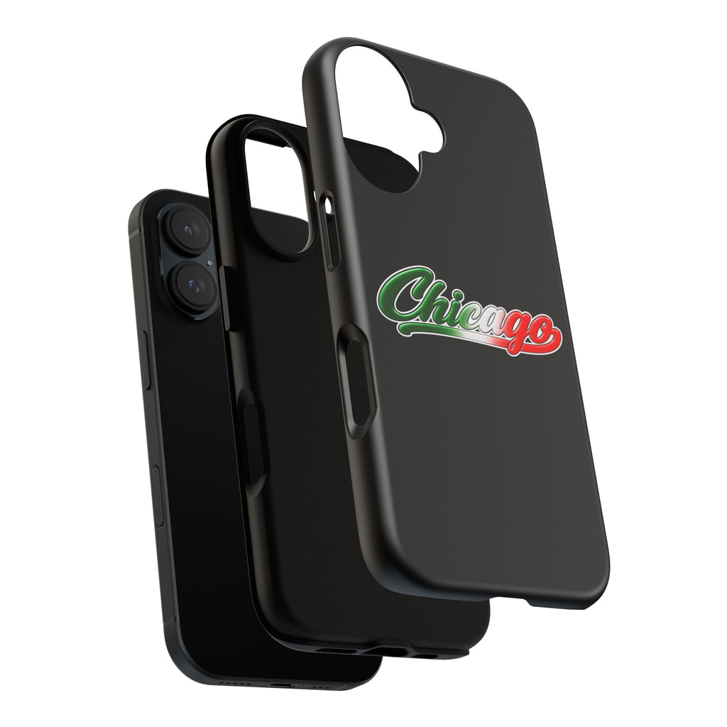 Chicago Black Phone Case, Tough Cases for iPhone, Gift for Italians, Stylish Phone Cover, Unique Phone Accessory