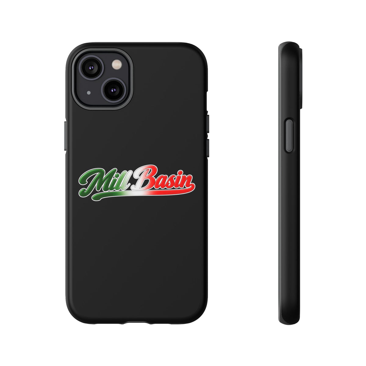 Mill Basin Black Phone Case, Tough Cases for iPhone, Gift for Italians, Stylish Phone Cover, Unique Phone Accessory