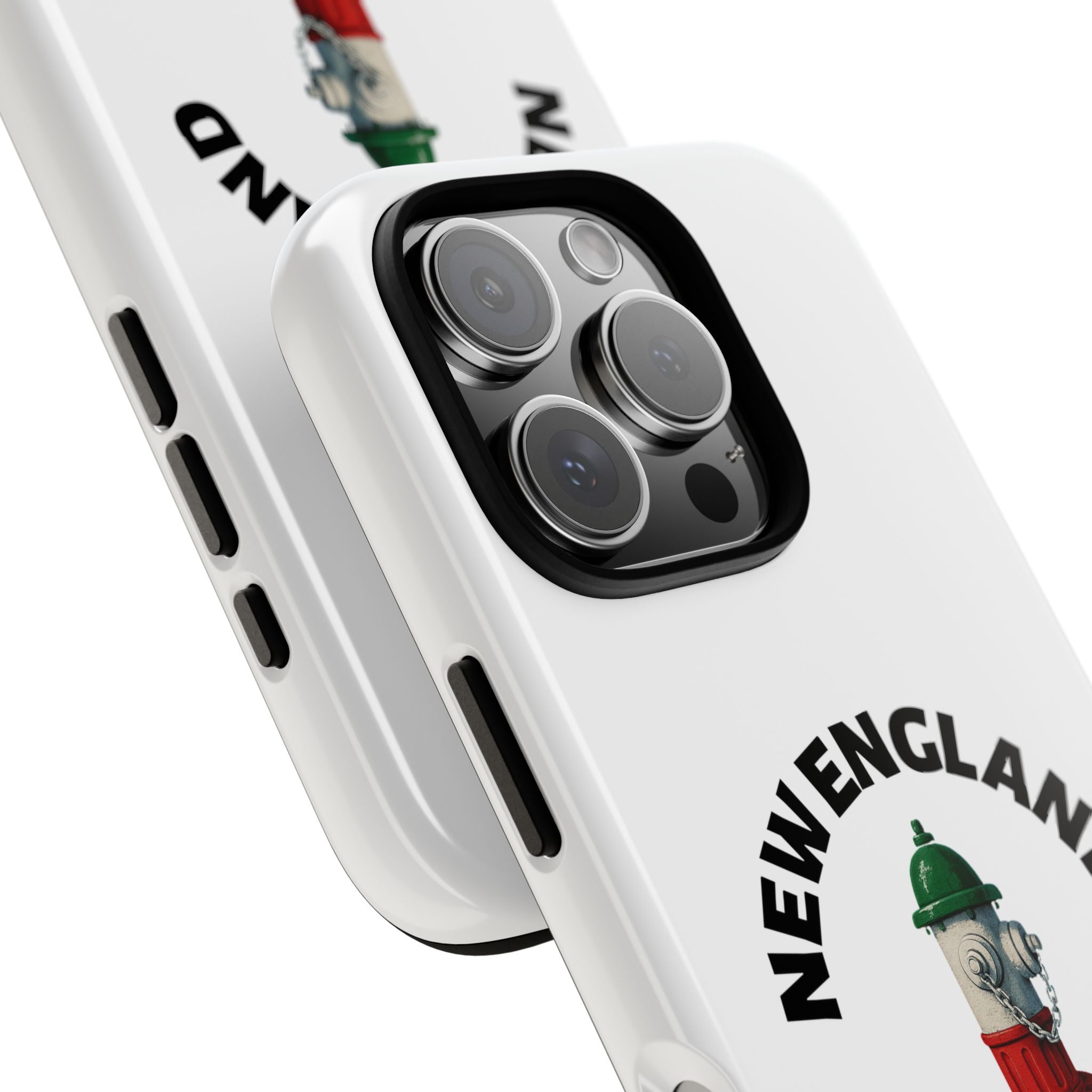 New England Italian White Phone Case, Urban Style Phone Cover, Tough Smartphone Case, Gift for Italian Heritage, Fun Streetwear Accessories