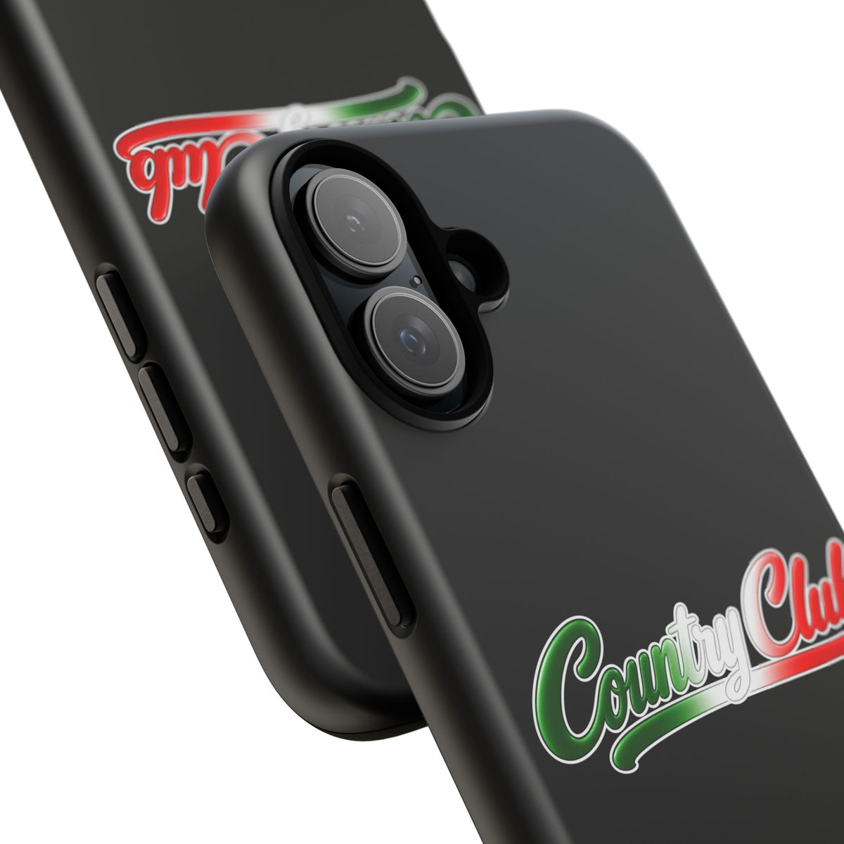 Country Club Black Phone Case, Tough Cases for iPhone, Gift for Italians, Stylish Phone Cover, Unique Phone Accessory