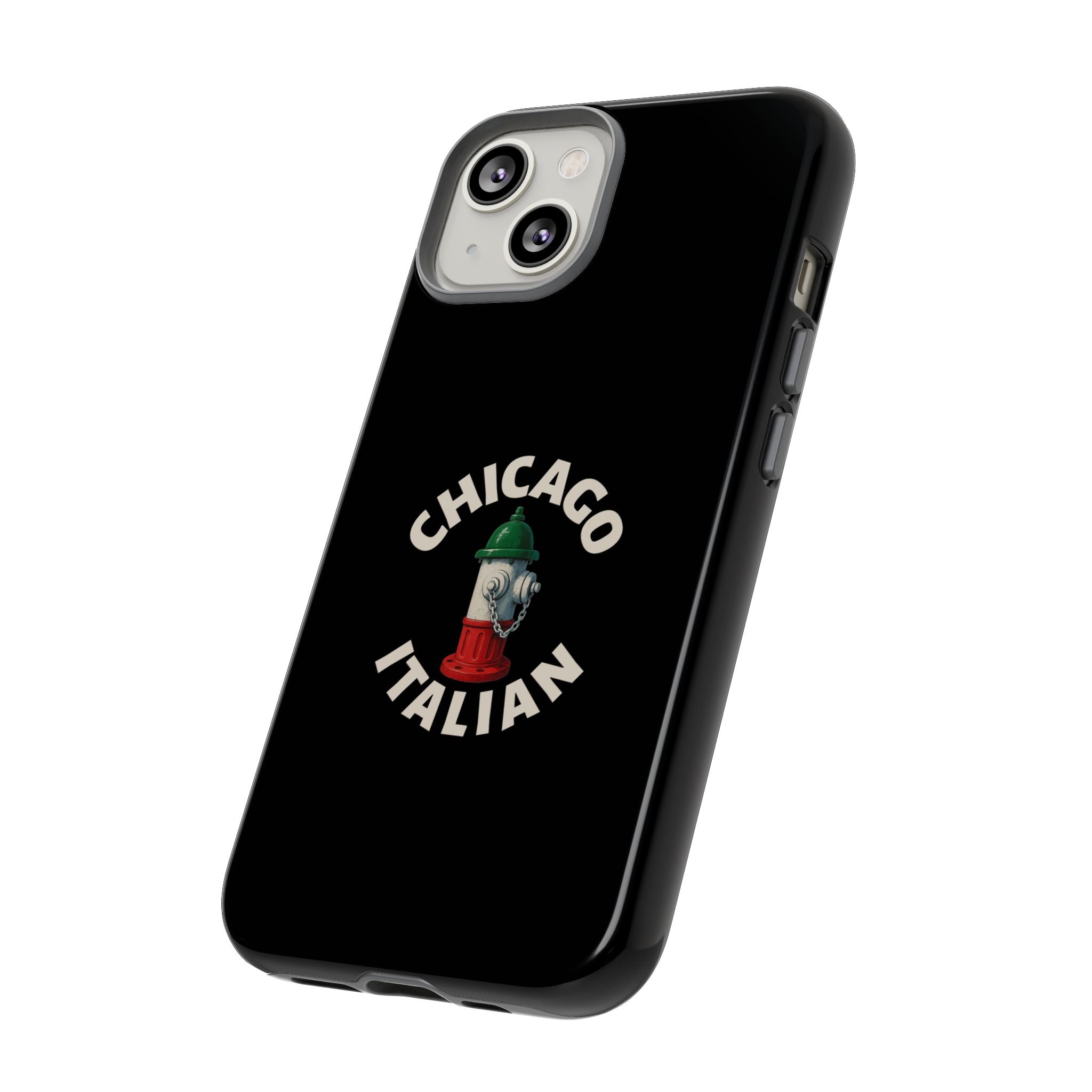Chicago Italian Black Phone Case, Tough Cases for iPhone, Gift for Italians, Stylish Phone Cover, Unique Phone Accessory