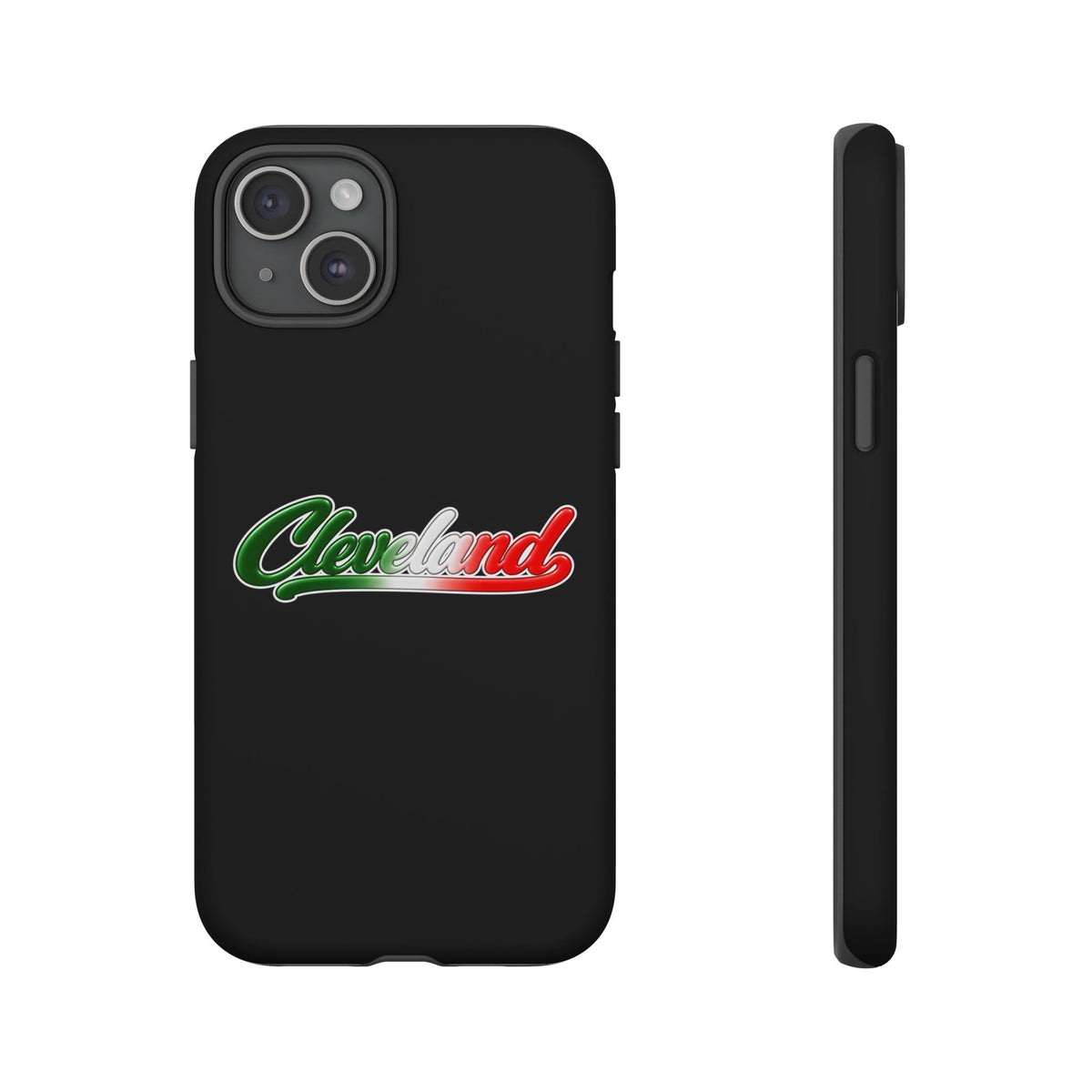 Cleveland Black Phone Case, Tough Cases for iPhone, Gift for Italians, Stylish Phone Cover, Unique Phone Accessory
