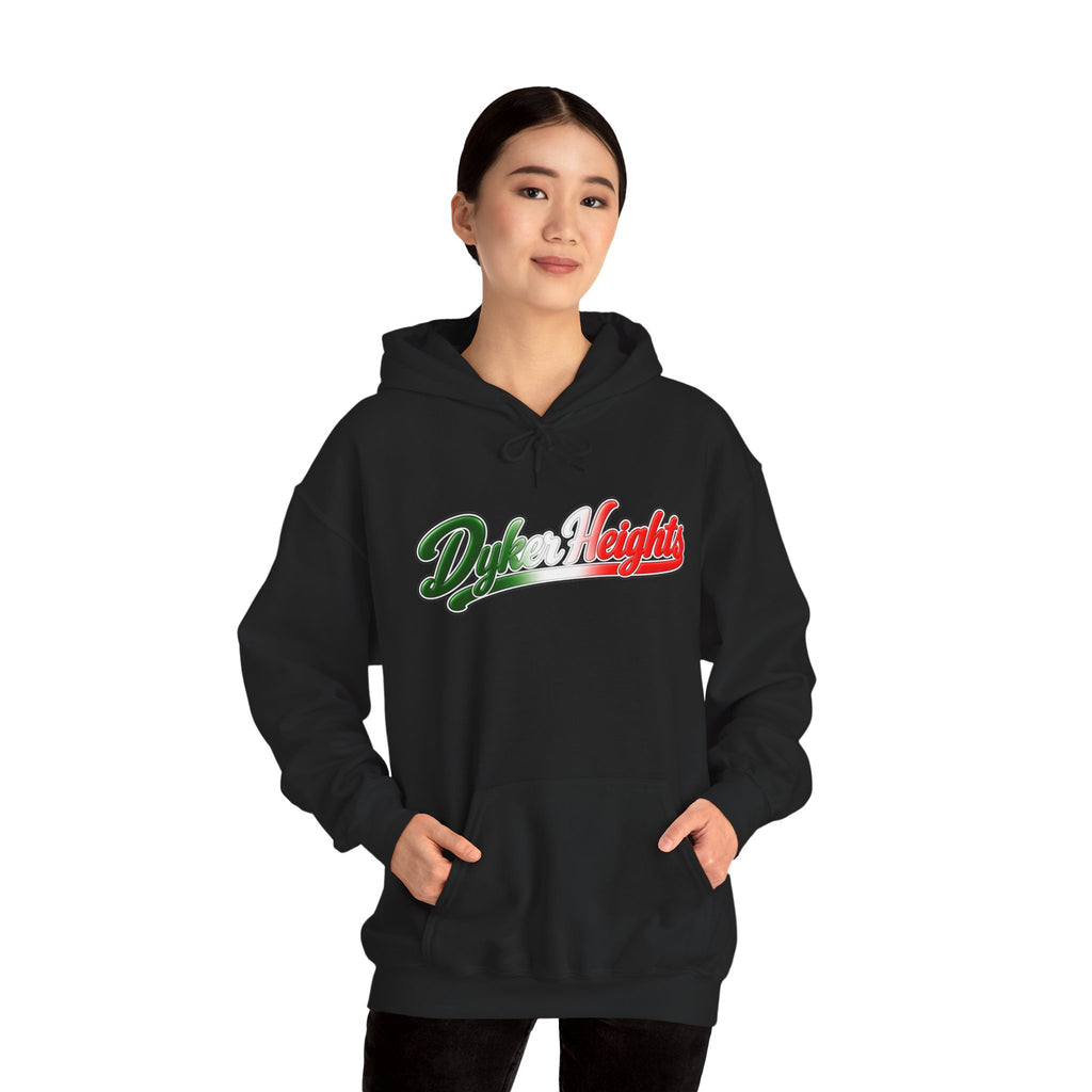 Dyker Heights Hoodie — Italian Flag Script Pullover