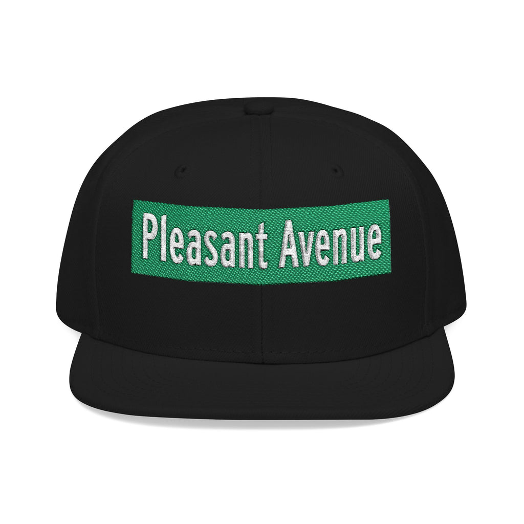 Pleasant Avenue Italian Embroidered Snapback Hat | Street Sign Patch Cap