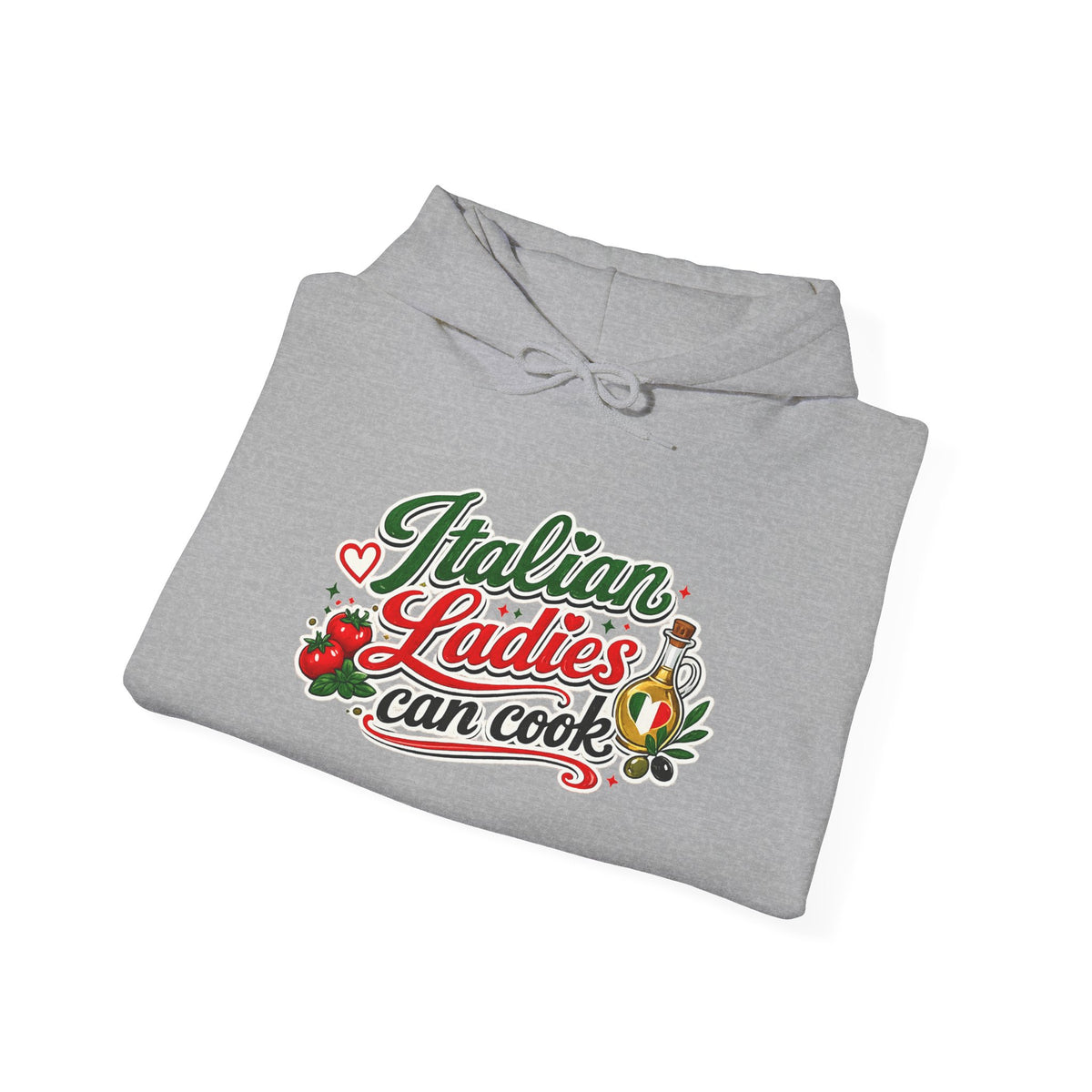 Italian Ladies can Cook Hoodie — Italian Flag Script Pullover