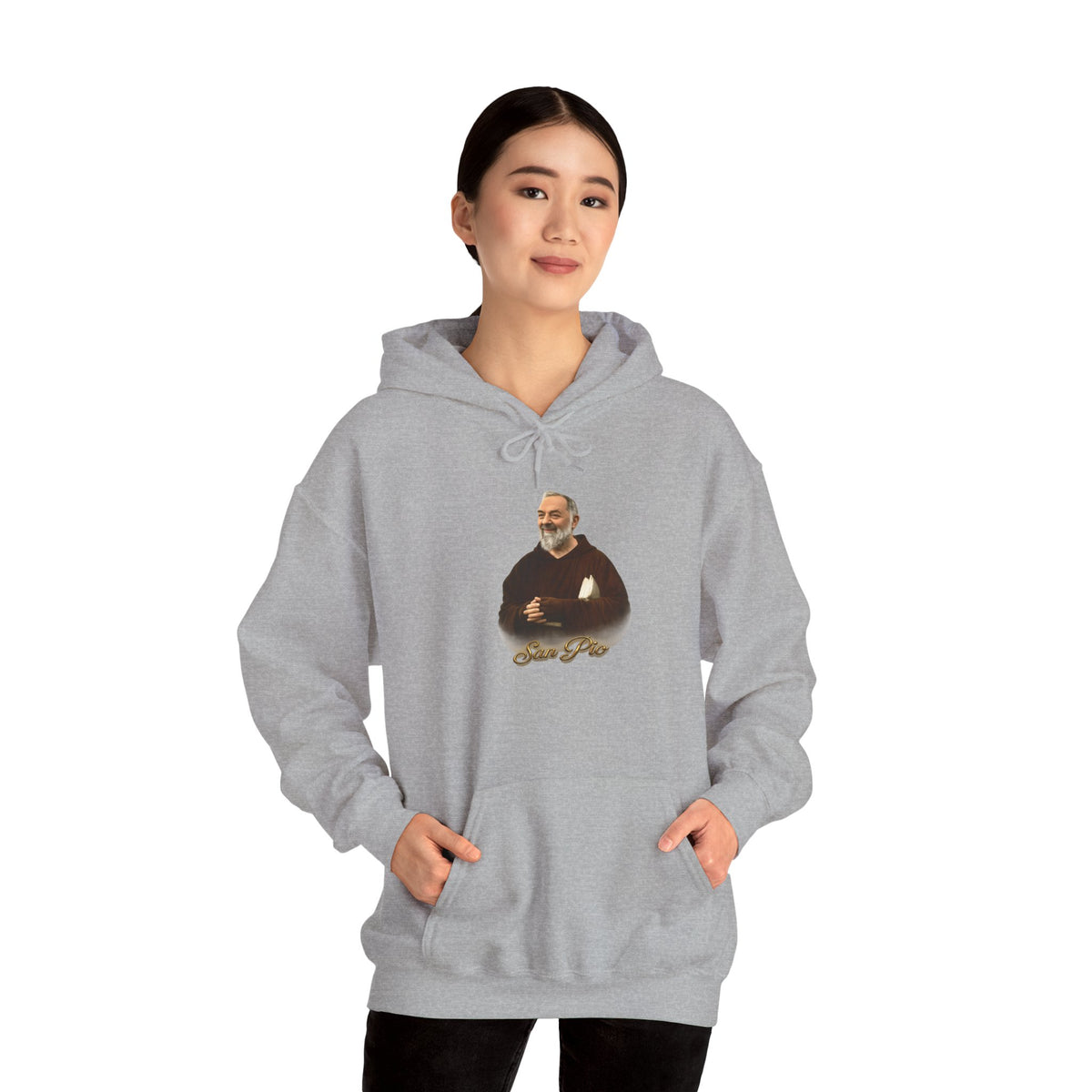 San Pio Hoodie — Italian Flag Script Pullover