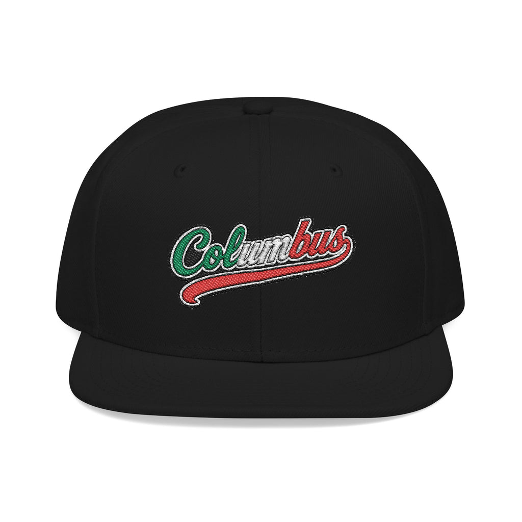 Columbus Italian Embroidered Snapback Hat | Street Sign Patch Cap