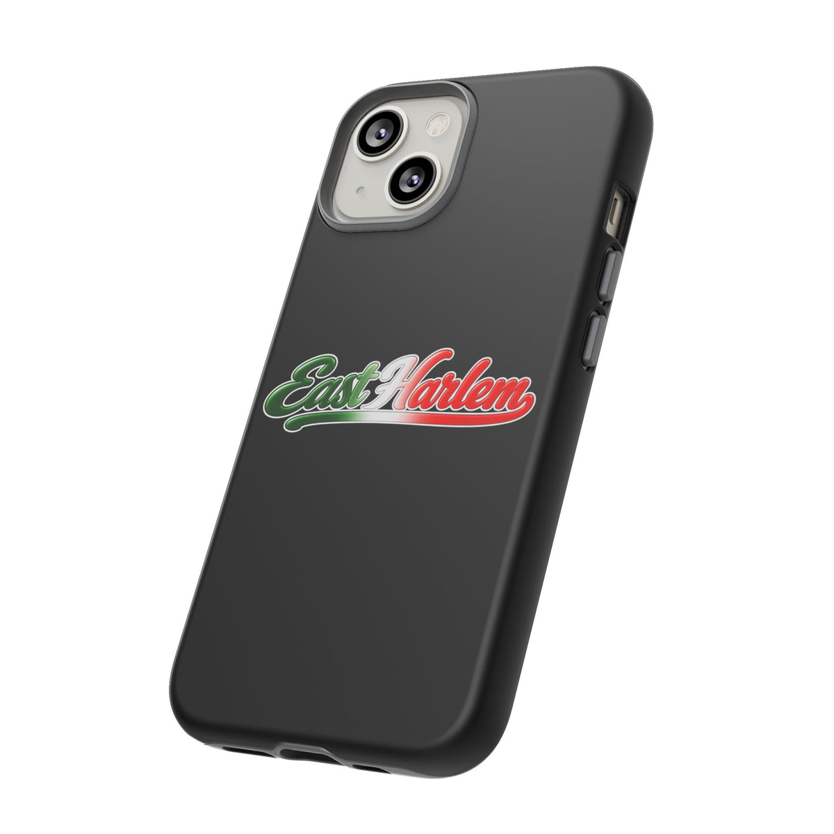 East Harlem Black Phone Case, Tough Cases for iPhone, Gift for Italians, Stylish Phone Cover, Unique Phone Accessory