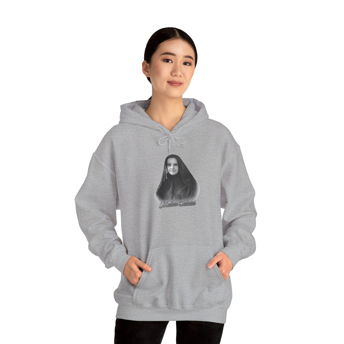 Mother Cabrini Hoodie — Italian Flag Script Pullover