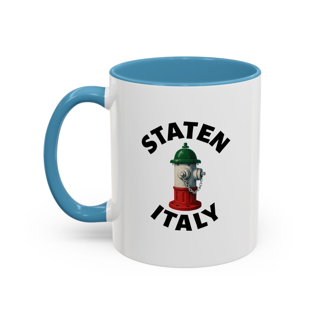 Staten Italy Coffee Mug with Fire Hydrant Design, Unique Gift for Italians, Fun Kitchen Decor