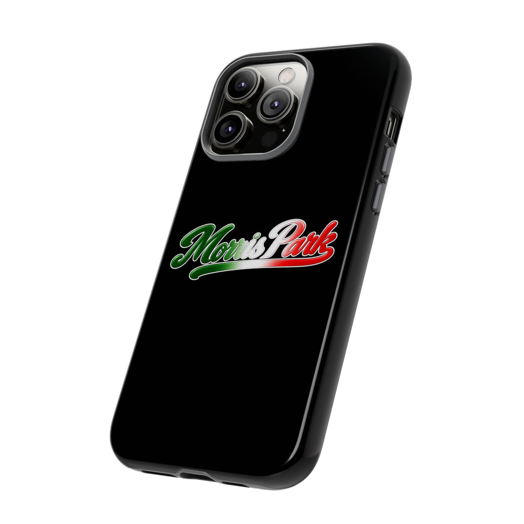 Morris Park Black Phone Case, Tough Cases for iPhone, Gift for Italians, Stylish Phone Cover, Unique Phone Accessory