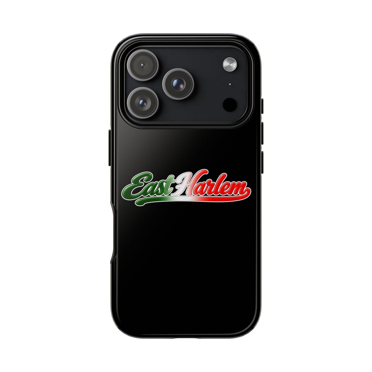 East Harlem Black Phone Case, Tough Cases for iPhone, Gift for Italians, Stylish Phone Cover, Unique Phone Accessory