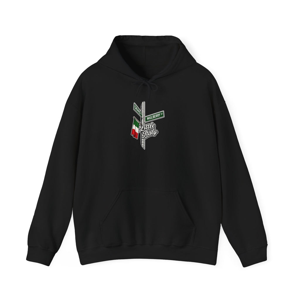 Little Italy Hoodie — Italian Flag Script Pullover