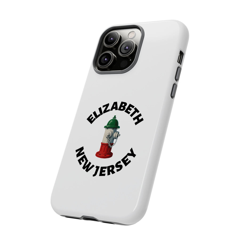 Elizabeth New Jersey White Phone Case, Urban Style Phone Cover, Tough Smartphone Case, Gift for Italian Heritage, Fun Streetwear Accessories