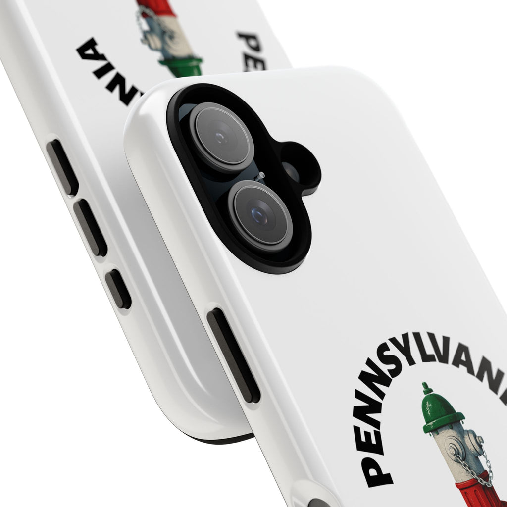 Pennsylvania Italian White Phone Case, Urban Style Phone Cover, Tough Smartphone Case, Gift for Italian Heritage, Fun Streetwear Accessories