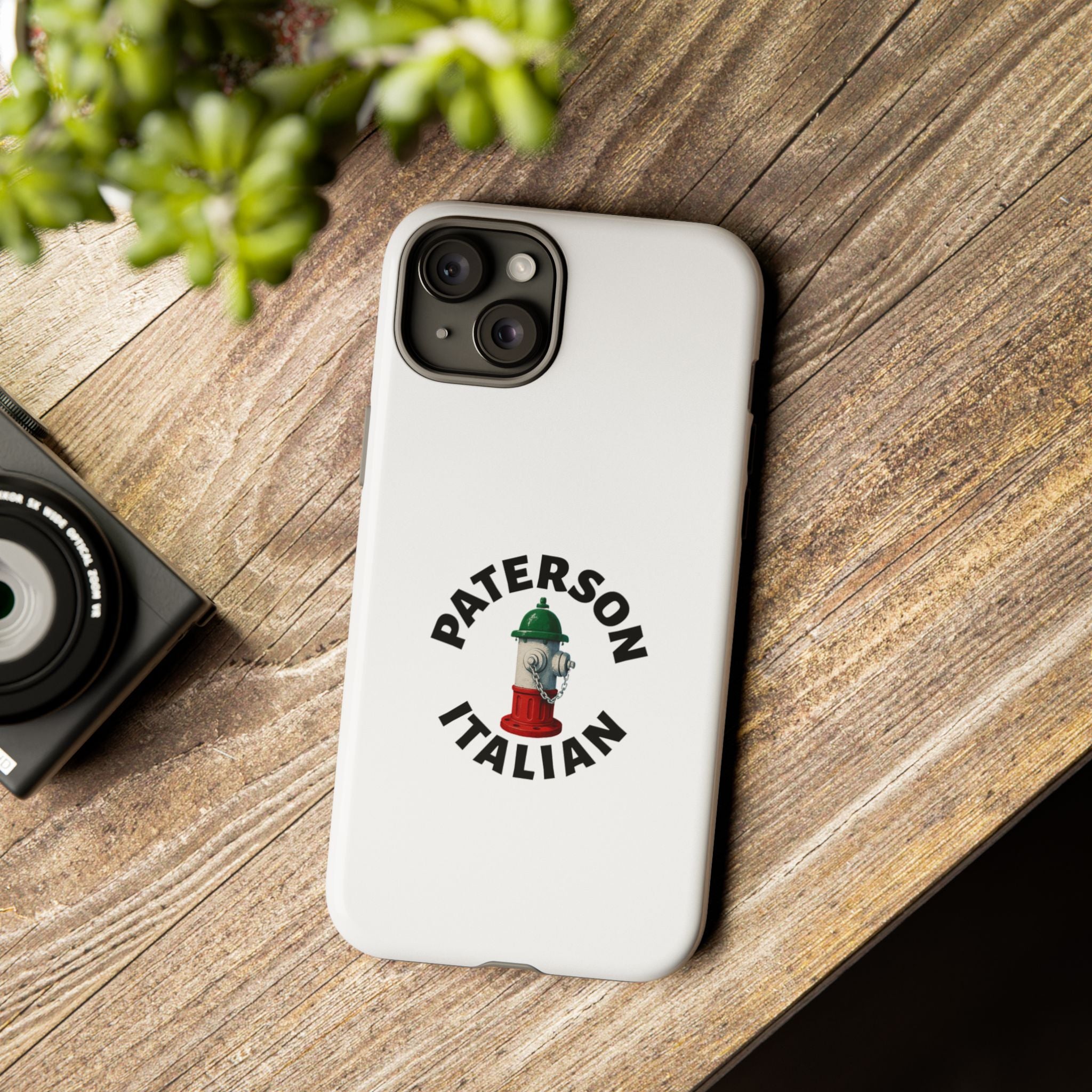 Paterson Italian White Phone Case, Urban Style Phone Cover, Tough Smartphone Case, Gift for Italian Heritage, Fun Streetwear Accessories