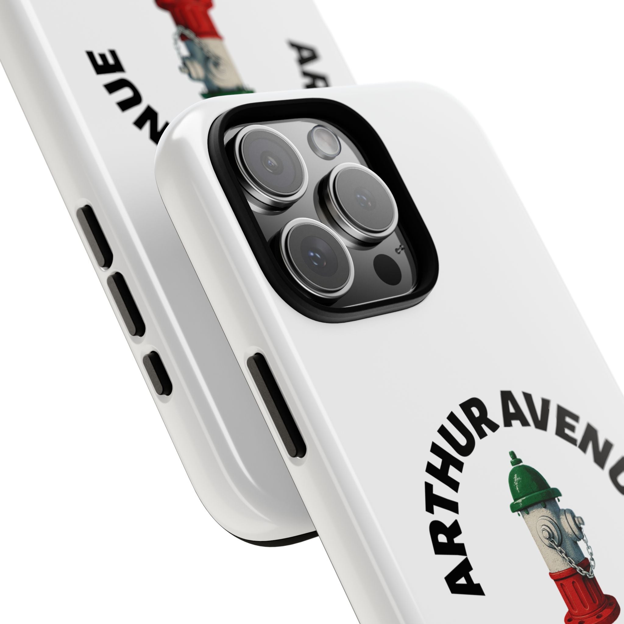 Arthur Avenue Italian White Phone Case, Urban Style Phone Cover, Tough Smartphone Case, Gift for Italian Heritage, Fun Streetwear Accessories