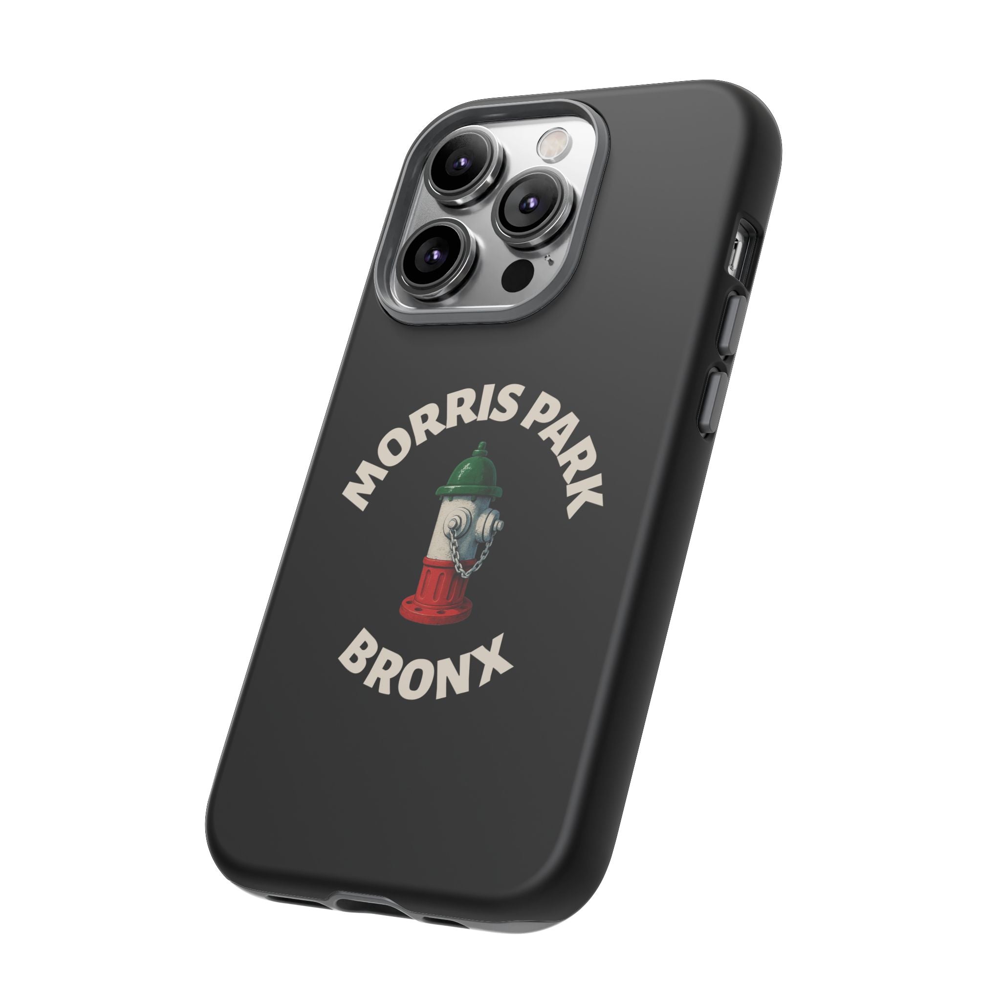 Morris Park Bronx Black Phone Case, Tough Cases for iPhone, Gift for Italians, Stylish Phone Cover, Unique Phone Accessory