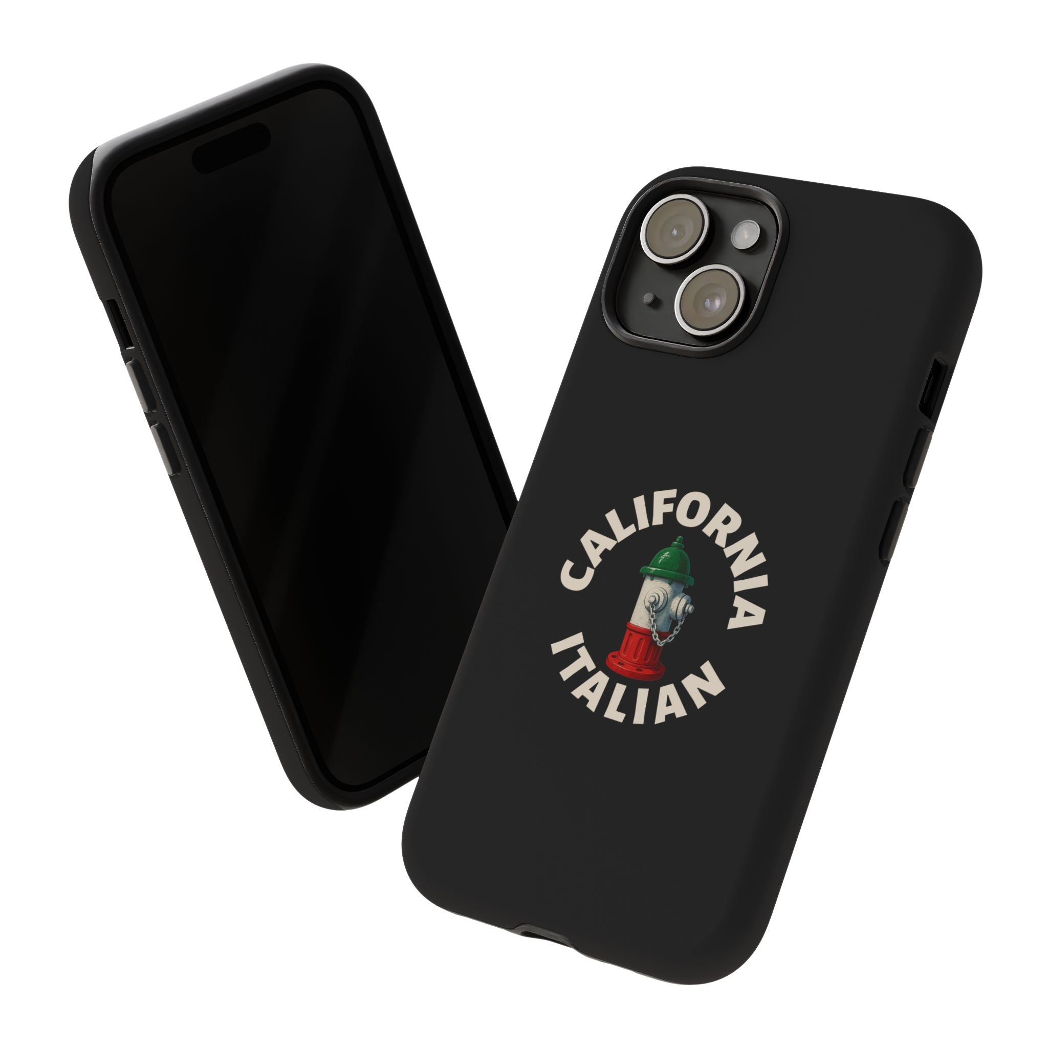California Italian Black Phone Case, Tough Cases for iPhone, Gift for Italians, Stylish Phone Cover, Unique Phone Accessory