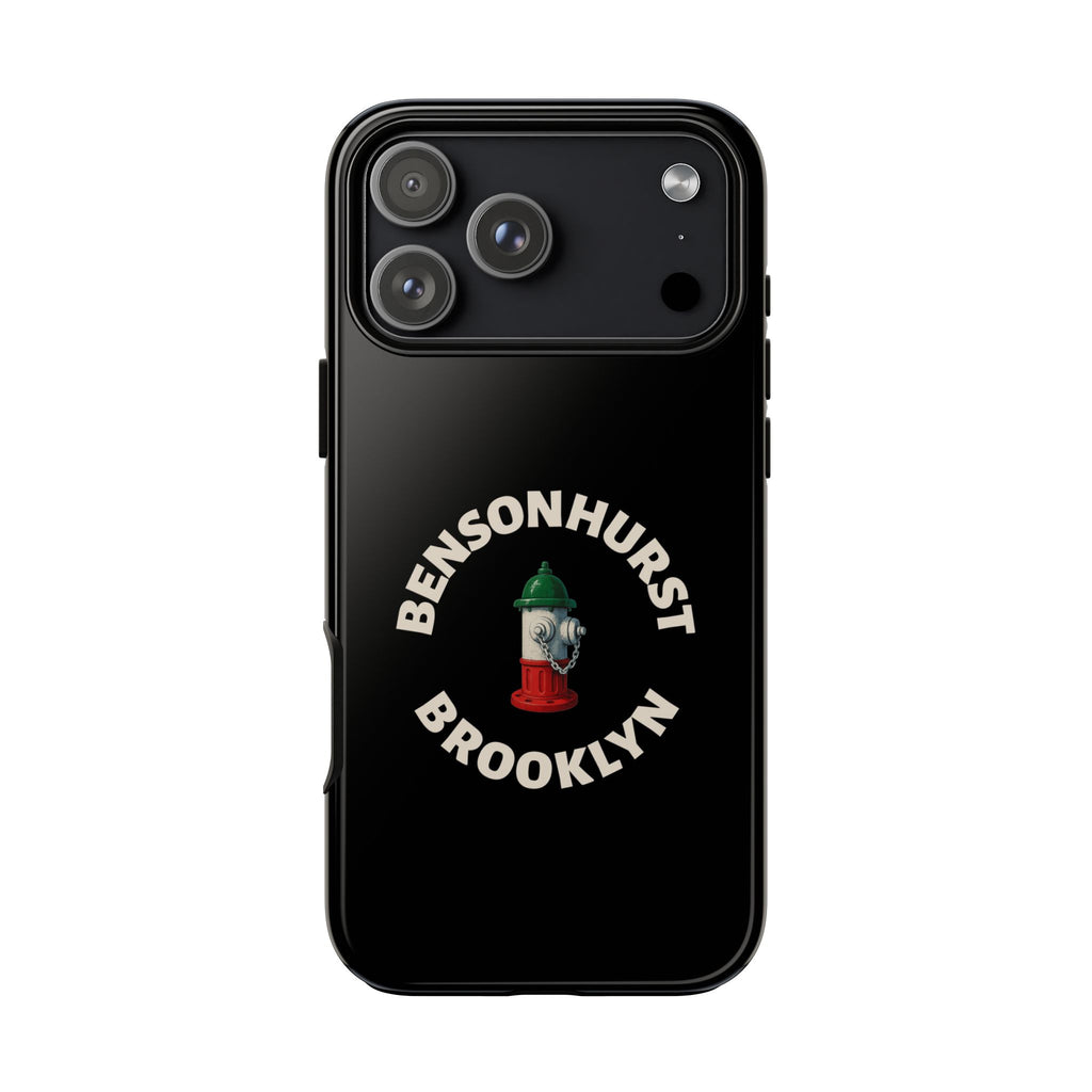 Bensonhurst Brooklyn Black Phone Case, Tough Cases for iPhone, Gift for Italians, Stylish Phone Cover, Unique Phone Accessory