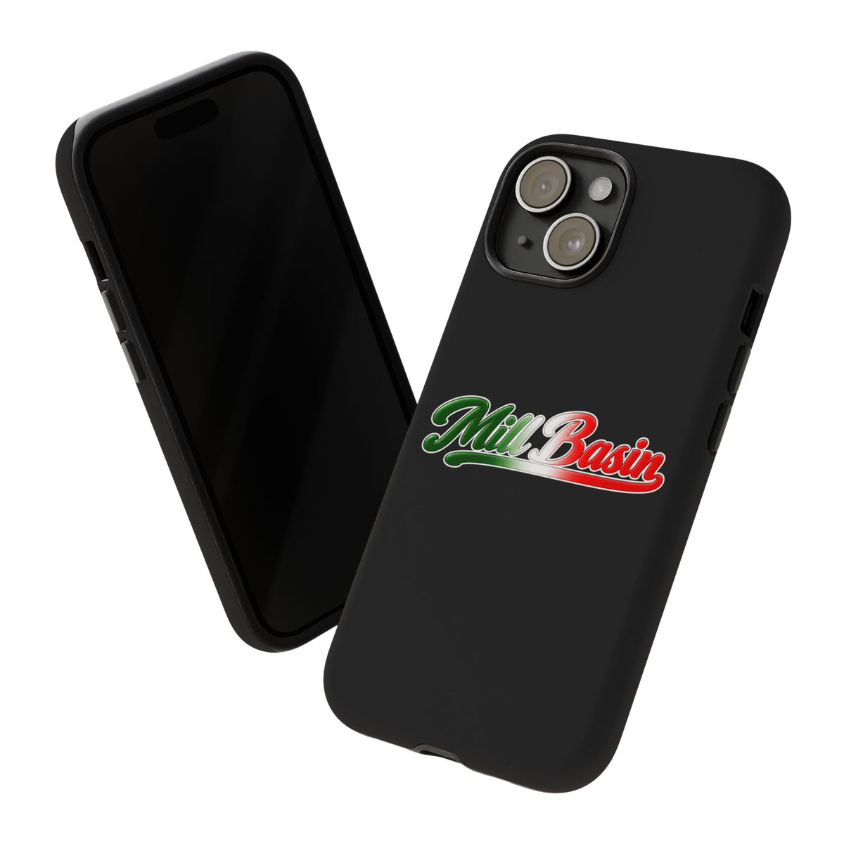 Mill Basin Black Phone Case, Tough Cases for iPhone, Gift for Italians, Stylish Phone Cover, Unique Phone Accessory