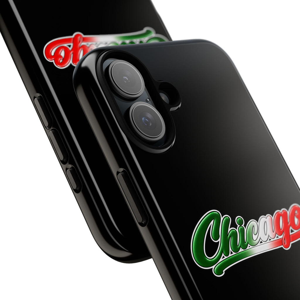 Chicago Black Phone Case, Tough Cases for iPhone, Gift for Italians, Stylish Phone Cover, Unique Phone Accessory