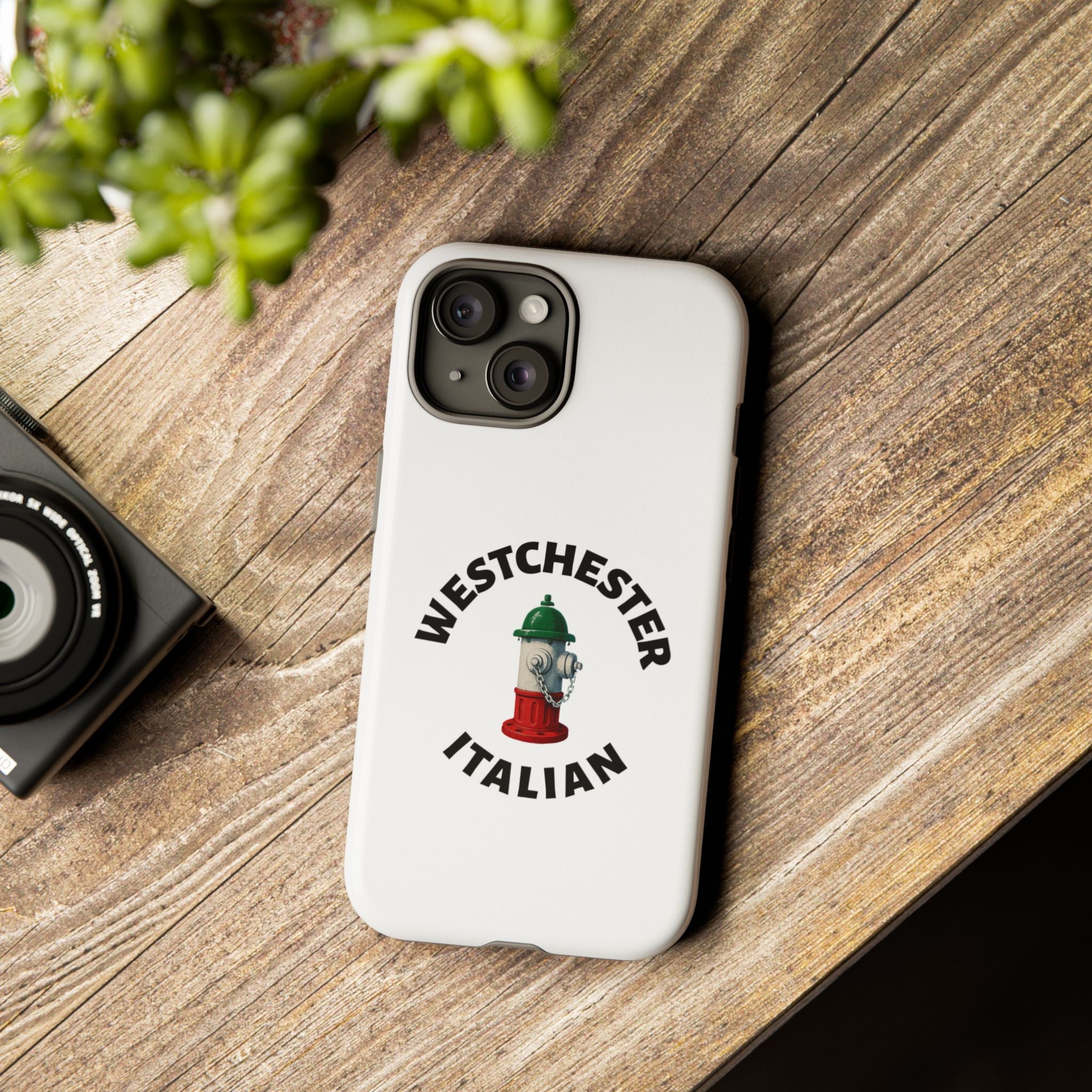 Westchester Italian White Phone Case, Urban Style Phone Cover, Tough Smartphone Case, Gift for Italian Heritage, Fun Streetwear Accessories