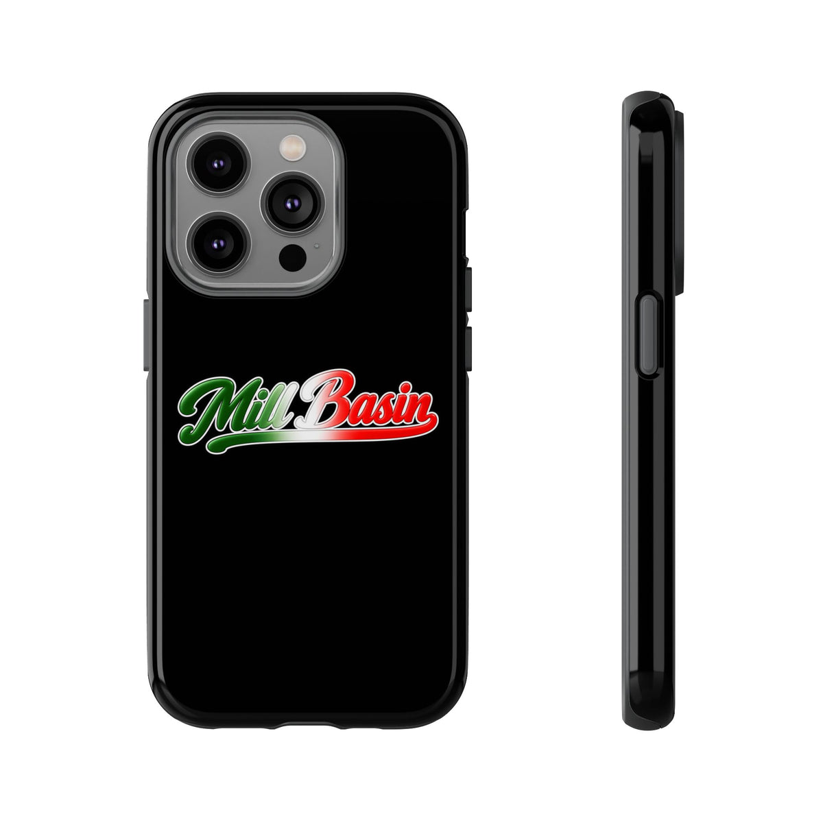 Mill Basin Black Phone Case, Tough Cases for iPhone, Gift for Italians, Stylish Phone Cover, Unique Phone Accessory
