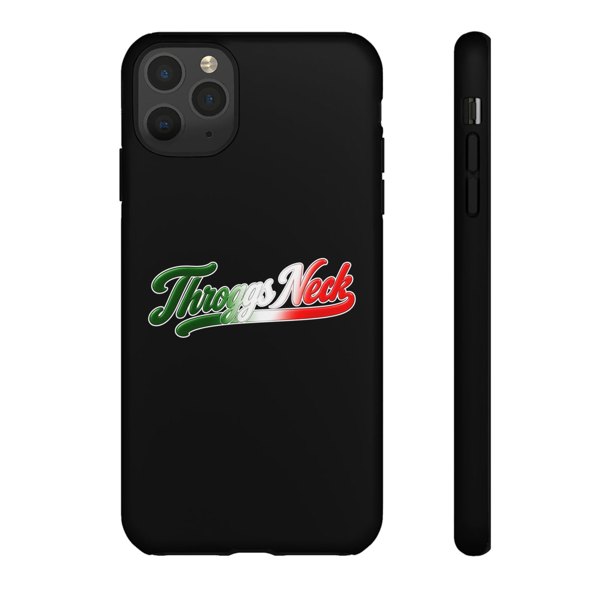 Throggs Neck Black Phone Case, Tough Cases for iPhone, Gift for Italians, Stylish Phone Cover, Unique Phone Accessory